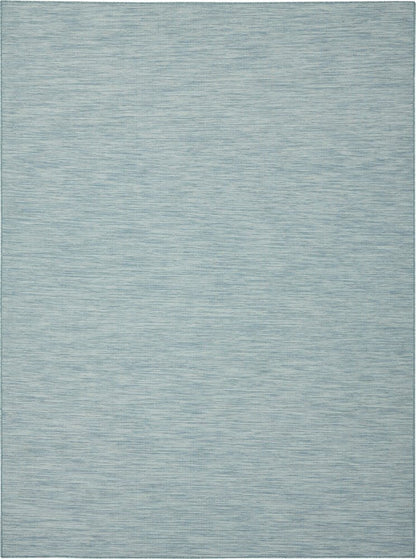6' X 9' Aqua Indoor Outdoor Area Rug
