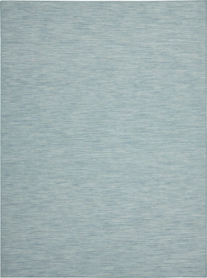 6' X 9' Aqua Indoor Outdoor Area Rug