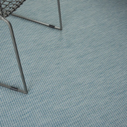 5' X 7' Aqua Power Loom Area Rug