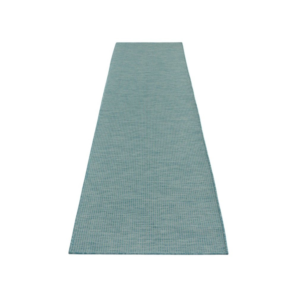 12' Aqua Power Loom Runner Rug — view 6