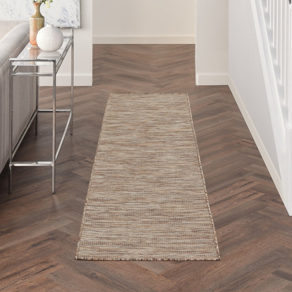 8' Beige Power Loom Runner Rug HomeRoots