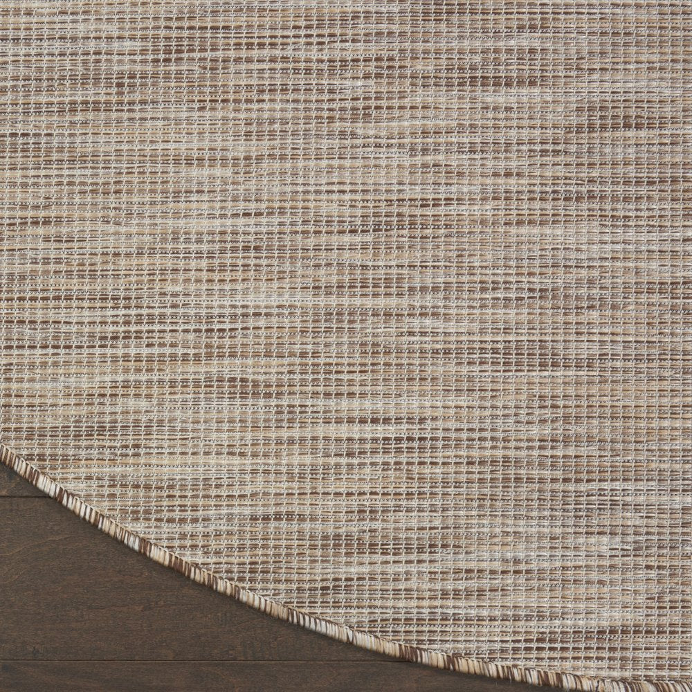 8' Beige Round Indoor Outdoor Area Rug — view 9