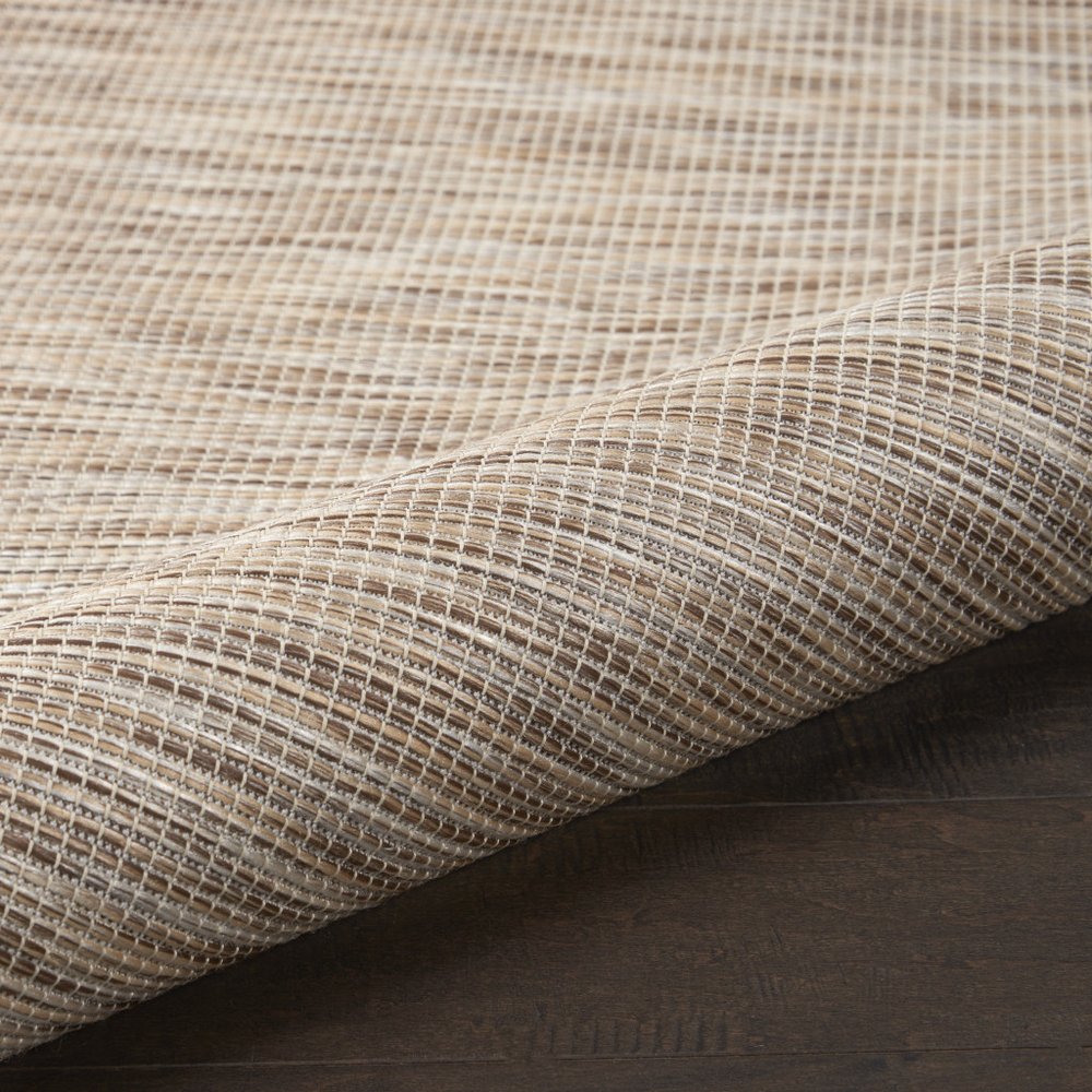 8' Beige Round Indoor Outdoor Area Rug — view 4