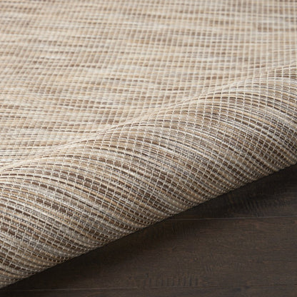 8' Beige Round Indoor Outdoor Area Rug HomeRoots