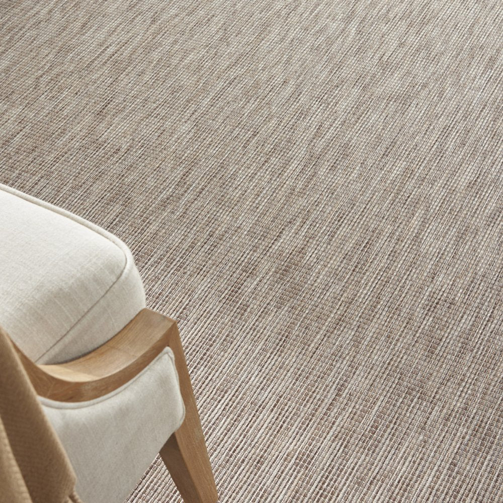 8' Beige Round Indoor Outdoor Area Rug HomeRoots