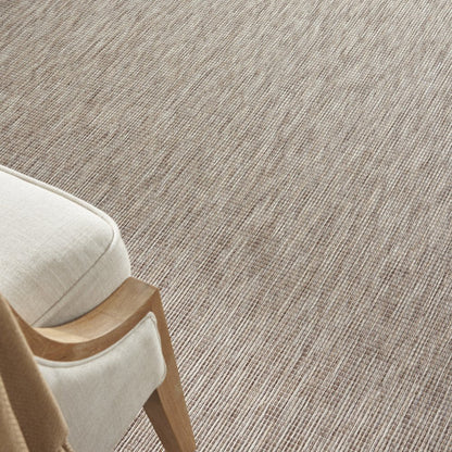 8' Beige Round Indoor Outdoor Area Rug HomeRoots