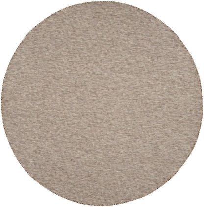 8' Beige Round Indoor Outdoor Area Rug HomeRoots