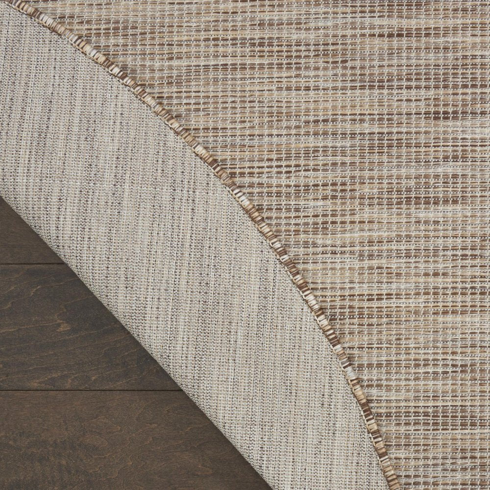 8' Beige Round Indoor Outdoor Area Rug — view 8
