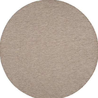 8' Beige Round Indoor Outdoor Area Rug HomeRoots