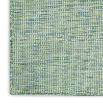 8' X 10' Blue And Green Indoor Outdoor Area Rug HomeRoots