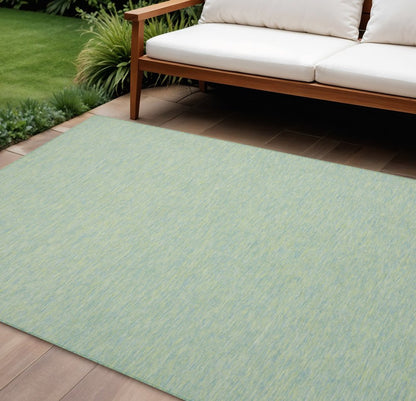 6' X 9' Blue and Green Indoor Outdoor Area Rug HomeRoots