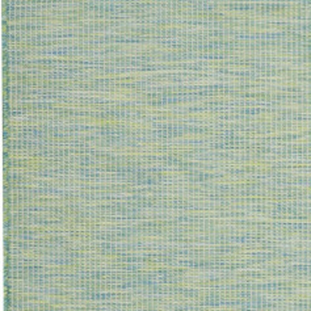 6' X 9' Blue and Green Indoor Outdoor Area Rug — view 2