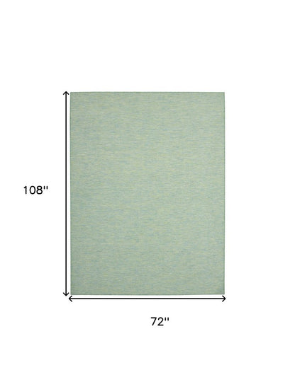 6' X 9' Blue and Green Indoor Outdoor Area Rug HomeRoots
