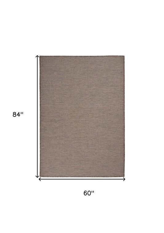 5' X 7' Natural Indoor Outdoor Area Rug
