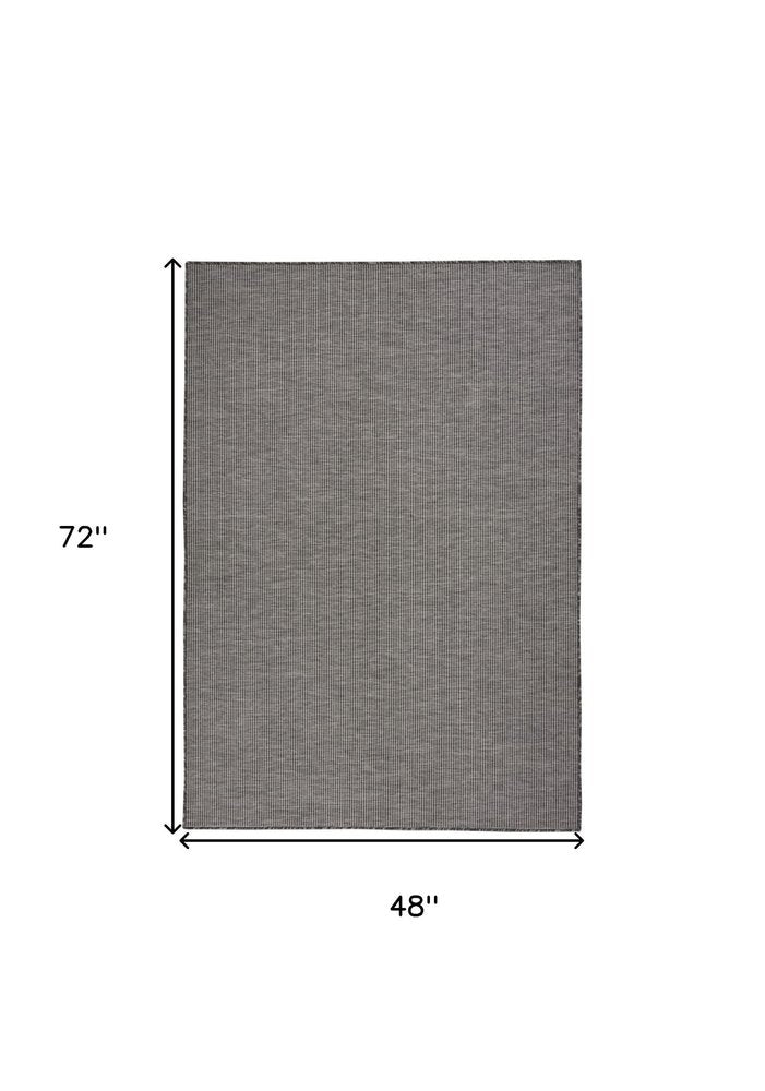 4' X 6' Charcoal Indoor Outdoor Area Rug HomeRoots