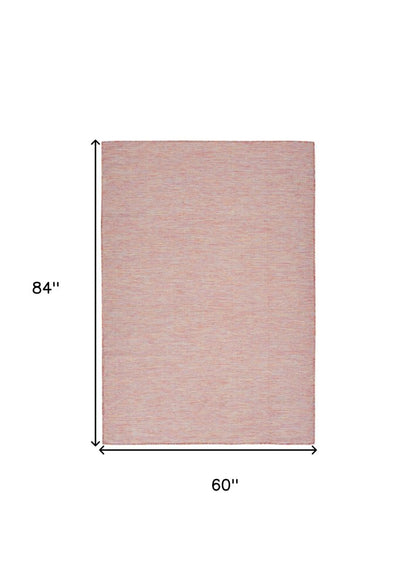 5' X 7' Red Indoor Outdoor Area Rug HomeRoots