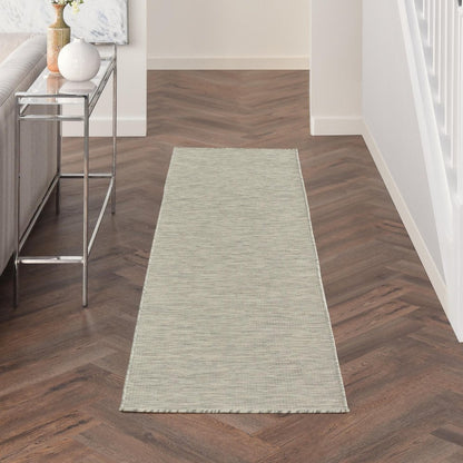 8' Gray Power Loom Runner Rug HomeRoots