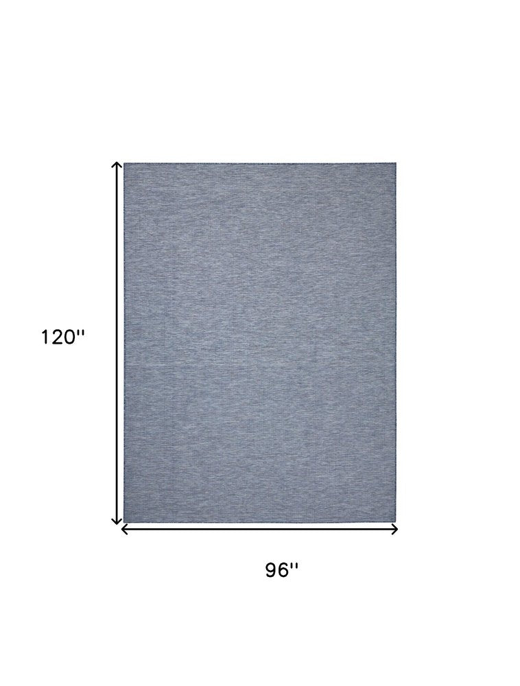 8' X 10' Navy Blue Indoor Outdoor Area Rug HomeRoots