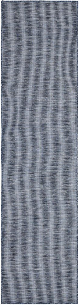 8' Navy Blue Power Loom Runner Rug — view 7