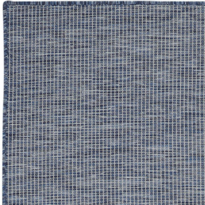 8' Navy Blue Power Loom Runner Rug HomeRoots