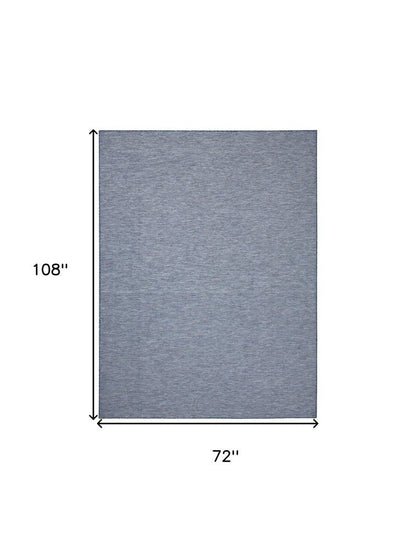 6' X 9' Navy Blue Indoor Outdoor Area Rug HomeRoots