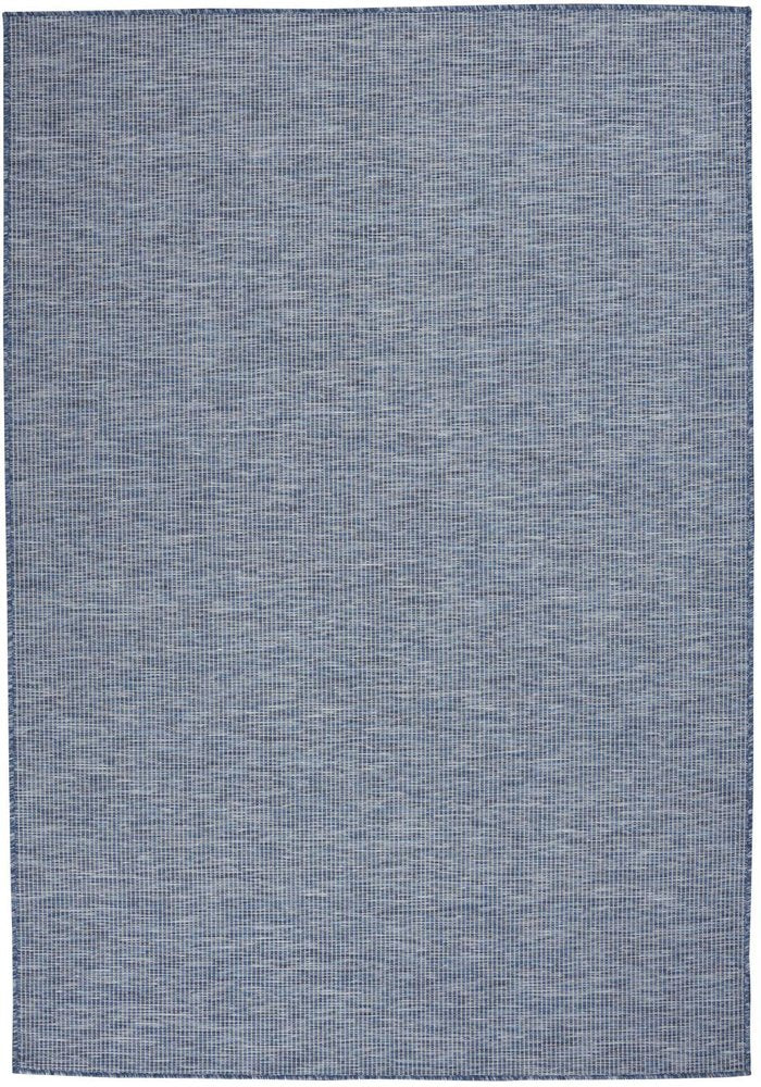 5' X 7' Navy Blue Indoor Outdoor Area Rug