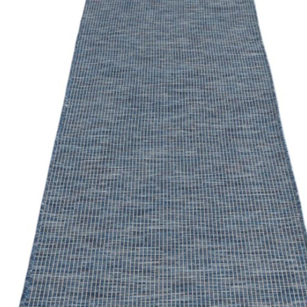 12' Navy Blue Power Loom Runner Rug HomeRoots