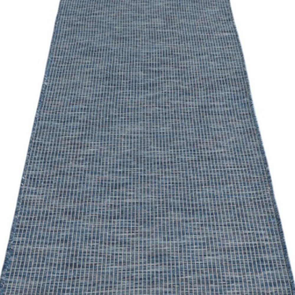 10' Navy Blue Power Loom Runner Rug — view 4