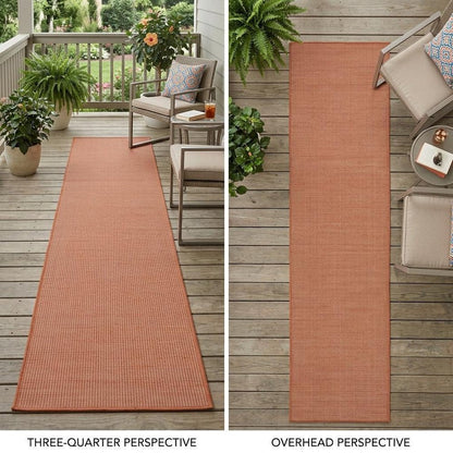 8' Rust Indoor Outdoor Runner Rug HomeRoots