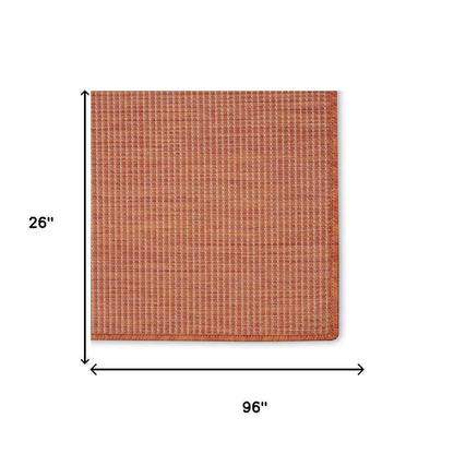 8' Rust Indoor Outdoor Runner Rug HomeRoots