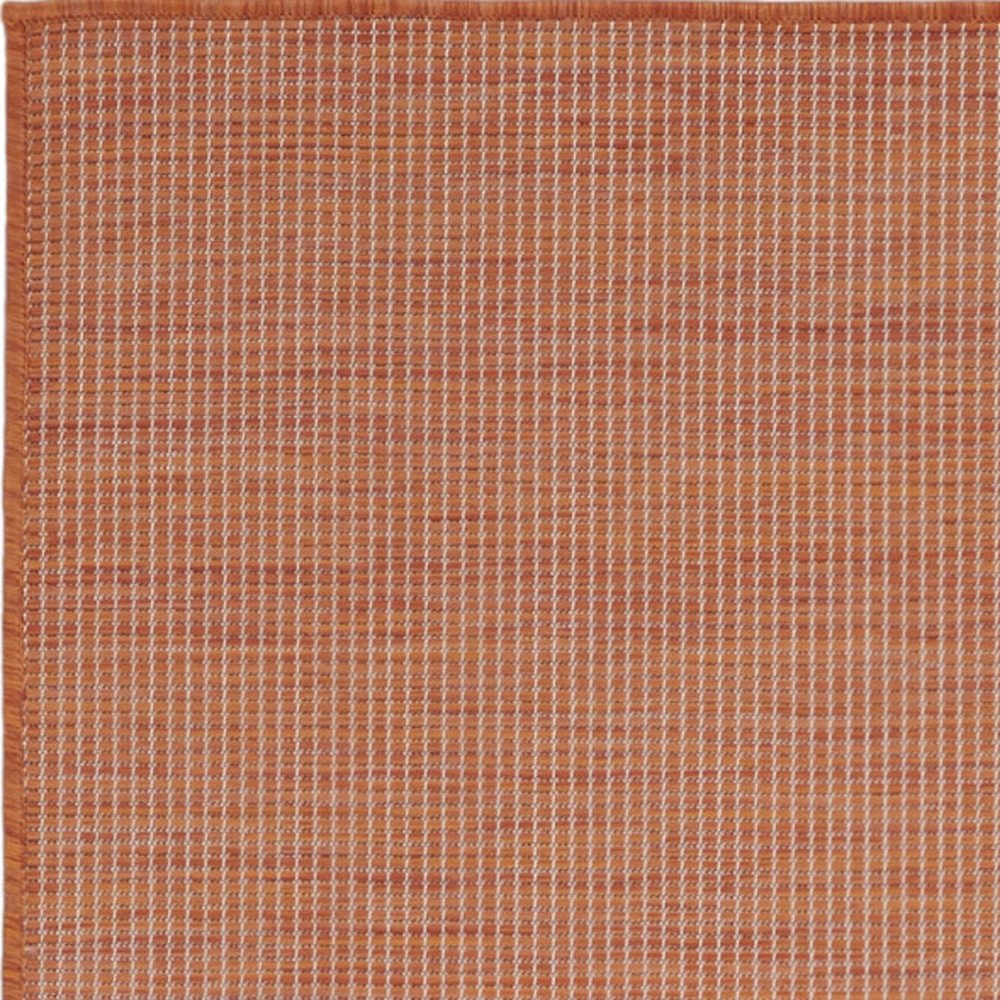 8' Rust Indoor Outdoor Runner Rug — view 1