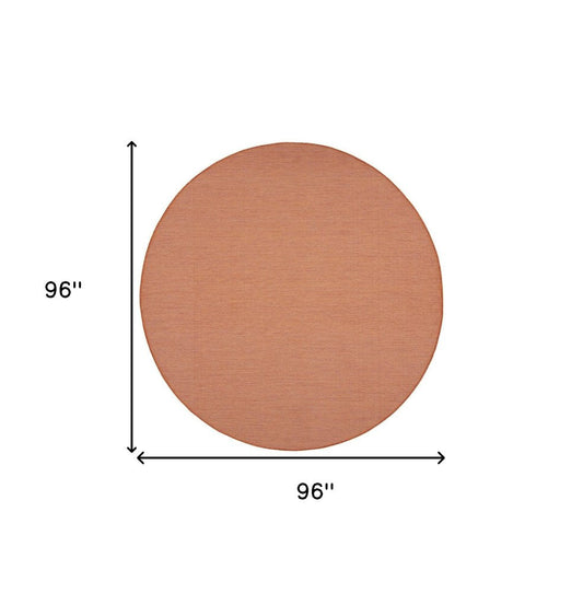 8' Terracotta Indoor Outdoor Area Rug