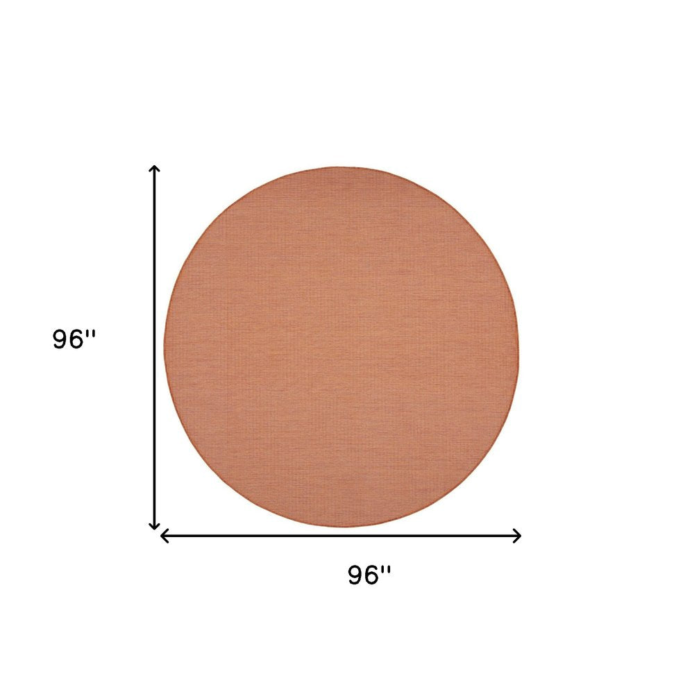 8' Terracotta Indoor Outdoor Area Rug — view 1