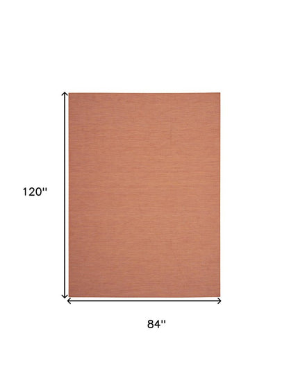 7' X 10' Terracotta Indoor Outdoor Area Rug HomeRoots