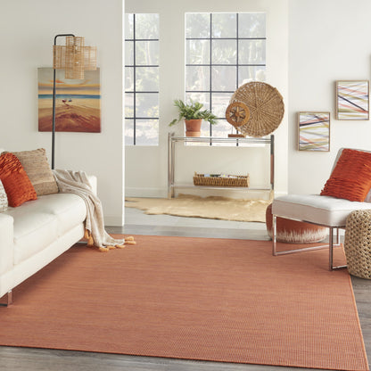 7' X 10' Rust Power Loom Area Rug