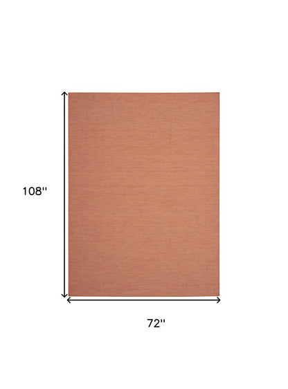 6' X 9' Terracotta Indoor Outdoor Area Rug