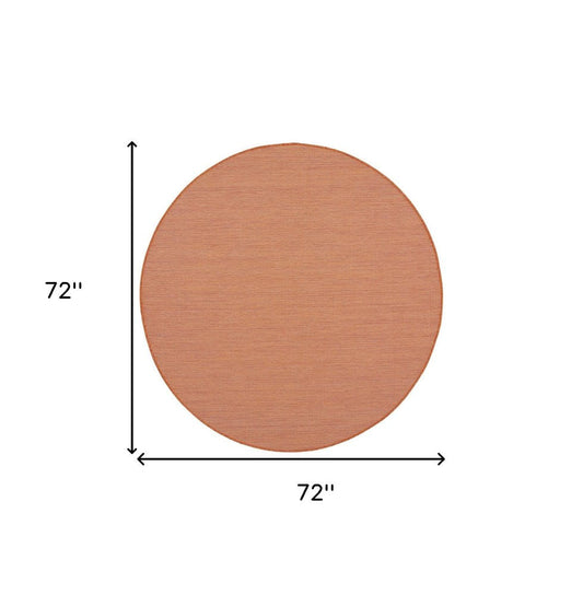 6' Terracotta Indoor Outdoor Area Rug