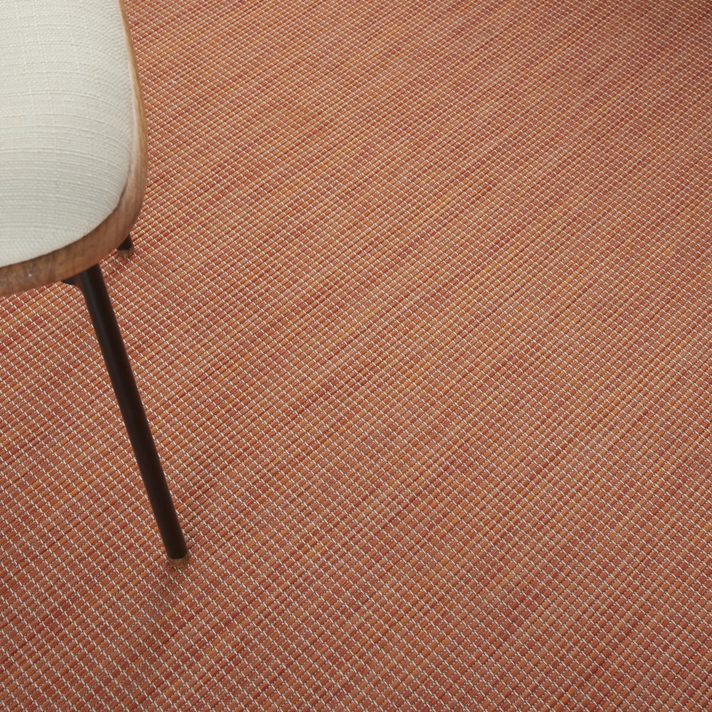 5' X 7' Terracotta Indoor Outdoor Area Rug HomeRoots