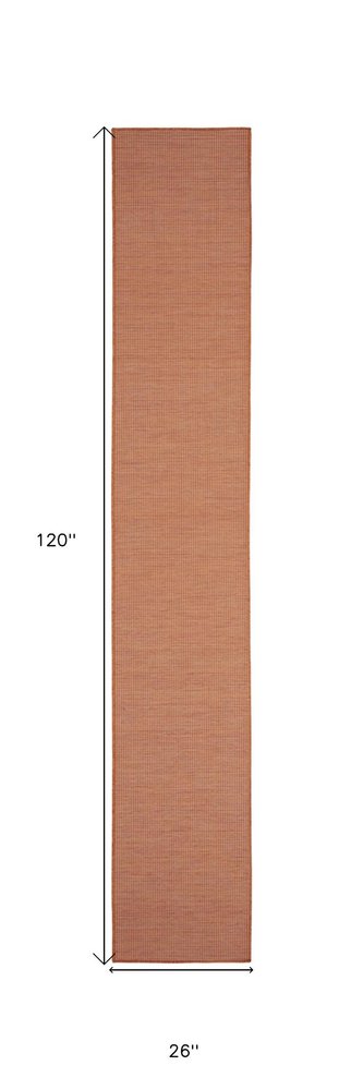 10' Rust Power Loom Runner Rug — view 2