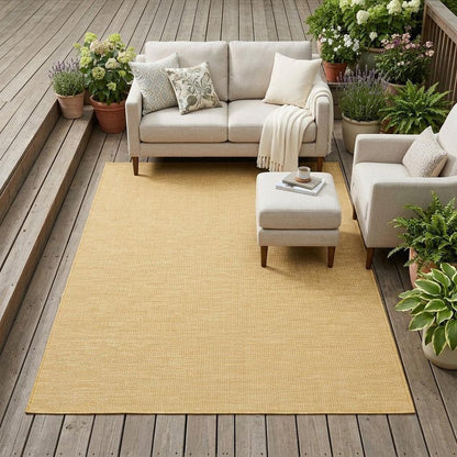 4' X 6' Yellow Indoor Outdoor Area Rug