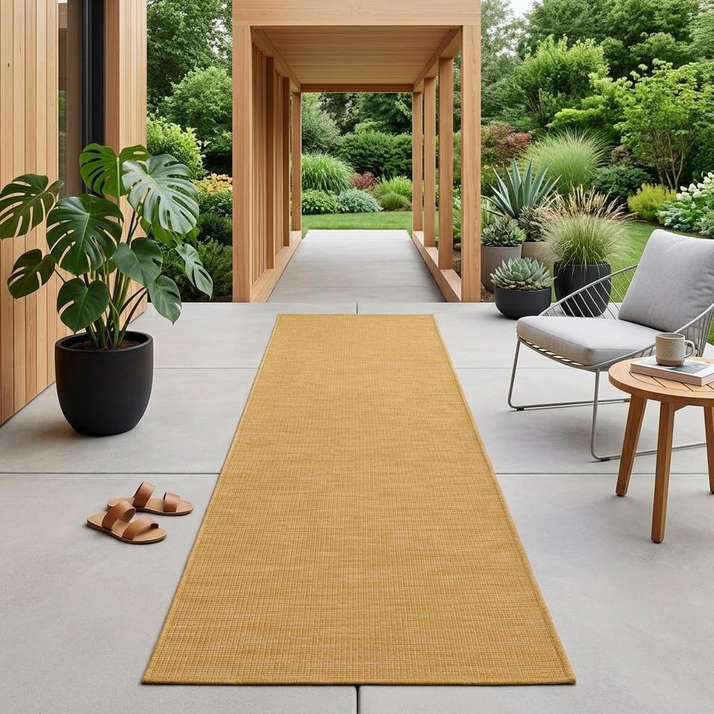 12' Yellow Indoor Outdoor Area Rug — view 11