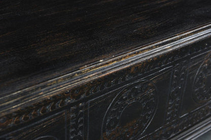 54" Black Solid Wood Distressed Lift Top Solid Coffee Table HomeRoots