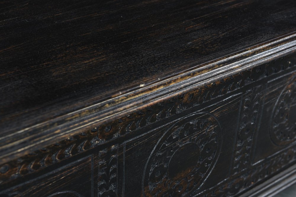 54" Black Solid Wood Distressed Lift Top Solid Coffee Table HomeRoots