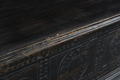 54" Black Solid Wood Distressed Lift Top Solid Coffee Table HomeRoots