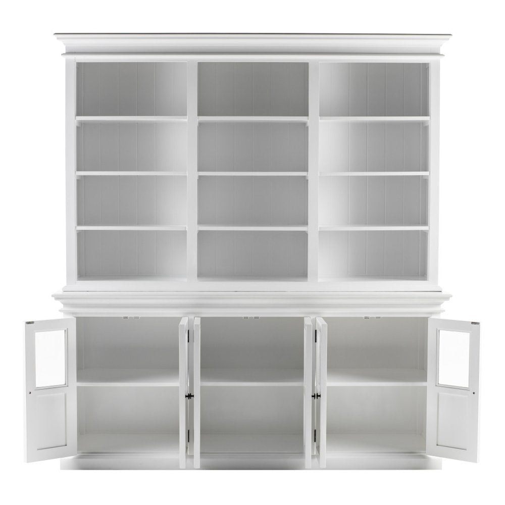87" Antiqued White Solid Wood Pantry Or Storage Closet HomeRoots