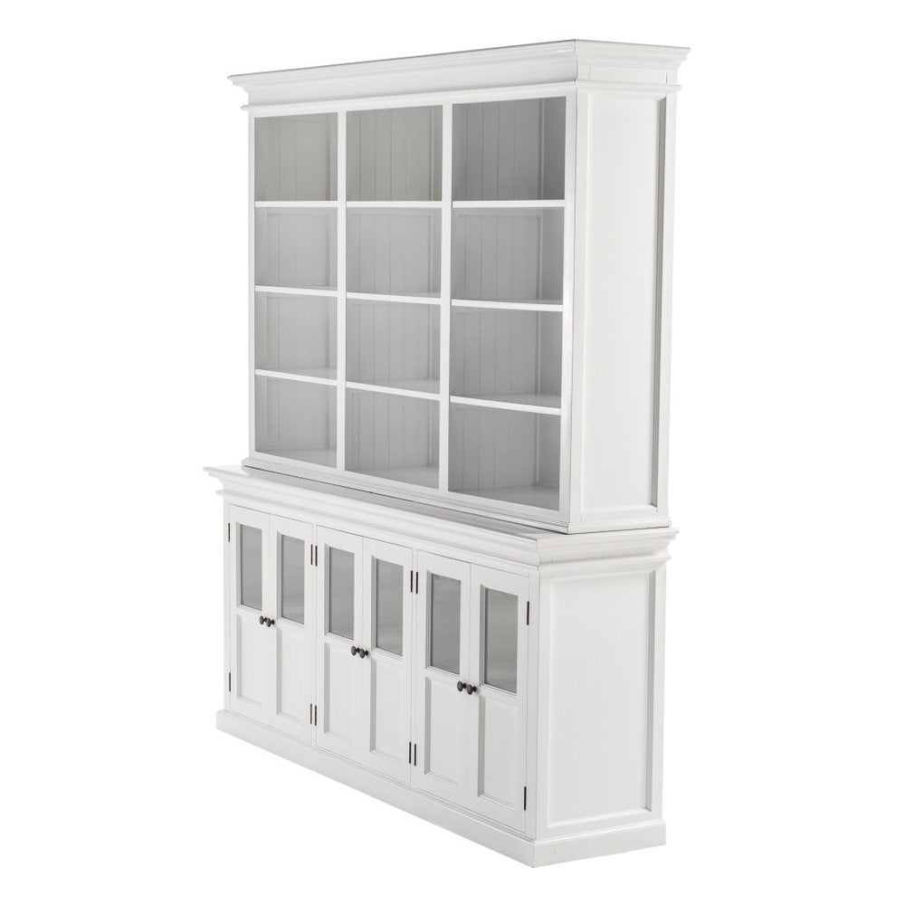 87" Antiqued White Solid Wood Pantry Or Storage Closet HomeRoots