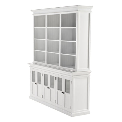 87" Antiqued White Solid Wood Pantry Or Storage Closet HomeRoots