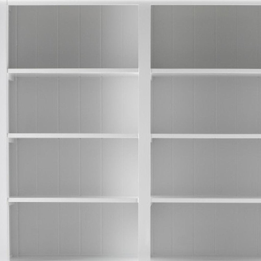 87" Antiqued White Solid Wood Pantry Or Storage Closet HomeRoots