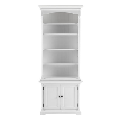 87" Antiqued White Solid Wood Two Door Pantry Or Storage Closet HomeRoots