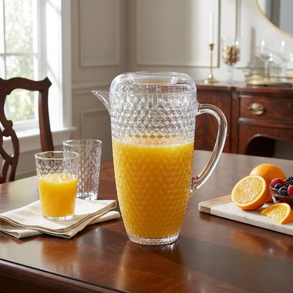 Clear Acrylic Convex Curve Shape Stemless Pitcher HomeRoots